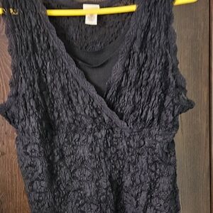 Covington Black Lace Top